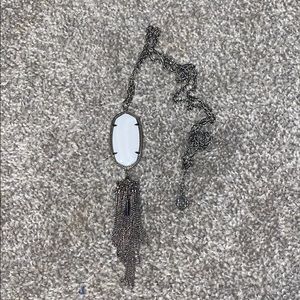 Kendra Scott Rayne Tassle Necklace in White Pearl